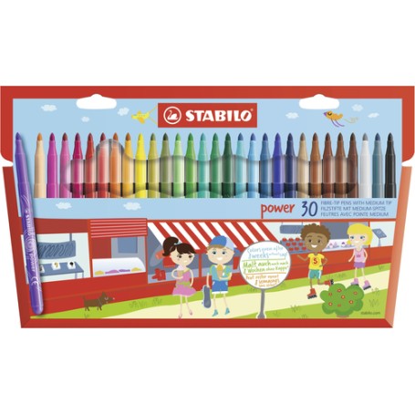 STABILO Power Fasermaler Multicolore (280/30-01)