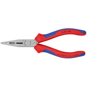 Verdrahtungszange 13 02 160 (rot/blau, Lnge 160mm, Crimpen 0,5 bis 2,5mm)