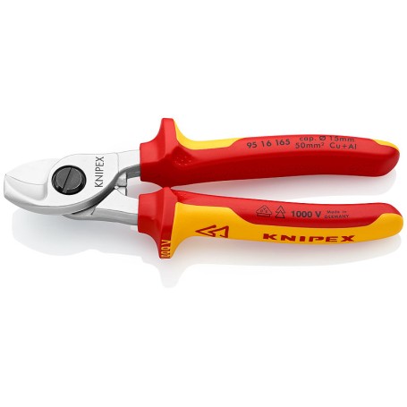 Kabelschere 95 16 165  (fr Cu- und Al-Kabel, Klemmschutz, VDE)