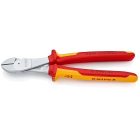 Kraft-Seitenschneider 74 06 250 VDE (rot/gelb, Lnge 250mm, VDE-geprft)