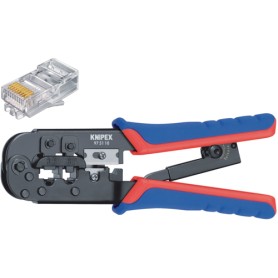 Crimpzange 97 51 10 SB (blau/rot, RJ-11/12 und RJ-45-Stecker)