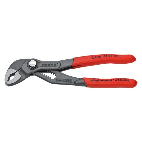 Cobra 87 01 150, 150mm, Rohr- / Wasserpumpen-Zange (schwarz/rot, Wasserpumpenzange, 11-fach verstellbar)