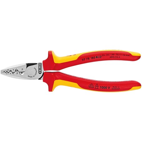 Crimpzange 97 78 180 (fr Aderendhlsen 0,25 bis 16mm, VDE)