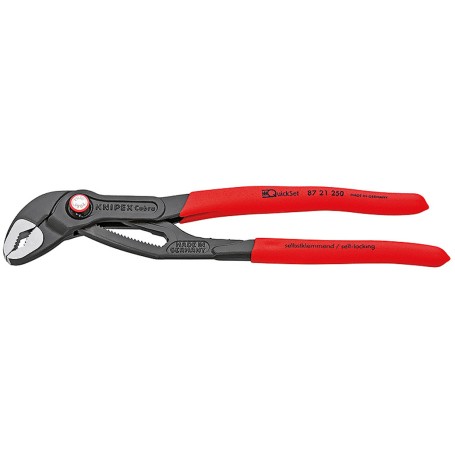 Cobra QuickSet Rohr- / Wasserpumpen-Zange 87 21 250 (rot, Lnge 250mm, fr Rohre bis 2")