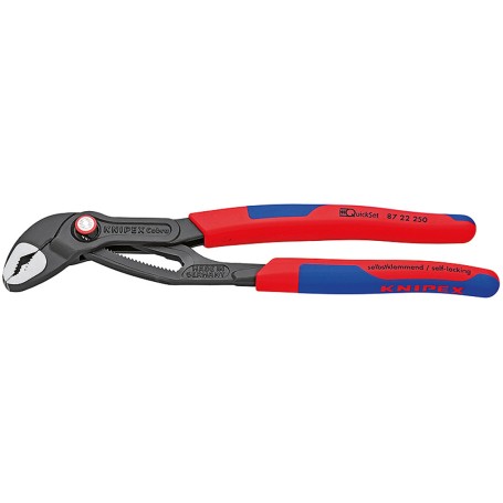 Cobra QuickSet Rohr- / Wasserpumpen-Zange 87 22 250 (rot/blau, Lnge 250mm, fr Rohre bis 2")