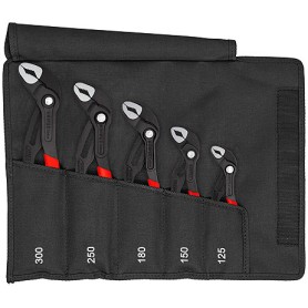 Cobra-Set, 5-teilig (schwarz, gezahnte Griffflchen, integrierter Klemmschutz) (00 19 55 S5)