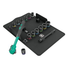 8100 SB 12 Zyklop Comfort-Knarrensatz, 3/8" (schwarz/grn, 16-teilig, Comfort-Knarre mit Umschalthebel) (05005530001)