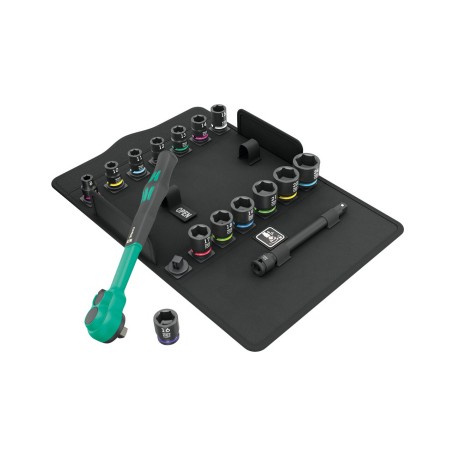 8100 SB 12 Zyklop Comfort-Knarrensatz, 3/8" (schwarz/grn, 16-teilig, Comfort-Knarre mit Umschalthebel) (05005530001)
