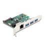 PCI Express x1 Karte zu 3 x USB 5 Gbps Typ-A Buchse + 1 x Gigabit LAN (90105)