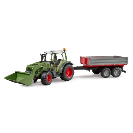 Fendt Vario 211 mit Frontlader und Bordwandanhnger (02182)