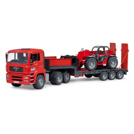 MAN TGA Tieflader mit Manitou Teleskoplader MLT 633 (02774)