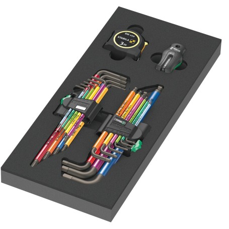 9740 Schaumstoffeinlage Winkelschlssel-Set 1, 20?teilig (schwarz/grau, in Schaumstoffeinlage fr Werkstattwagen) (05150140001)