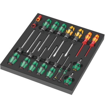 9710 Schaumstoffeinlage Schraubendreher-Set 1, 18?teilig (schwarz/grau, in Schaumstoffeinlage fr Werkstattwagen) (05150101001)