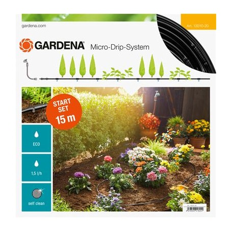 Micro-Drip-System Start-Set Pflanzreihen S (schwarz, 15 Meter) (13010-20)