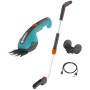 Akku-Grasschere ClassicCut Li Set, 3,6Volt (trkis/schwarz, Li-Ionen-Akku 2,5Ah, mit Teleskopstiel und Laufrdern) (09886-20)