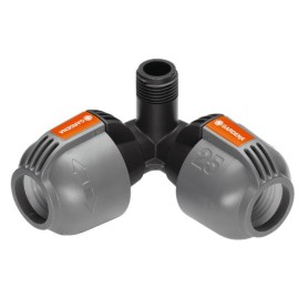 Sprinklersystem Winkelstck 2x 25mm  1/2" (schwarz/grau) (02782-20)