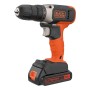 Akku-Bohrschrauber BCD001C1, 18Volt (orange/schwarz, Li-Ionen Akku 1,5Ah)