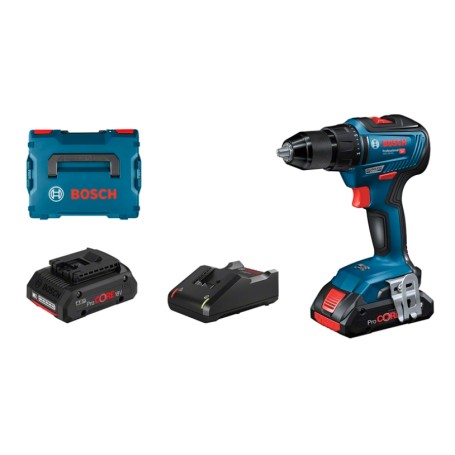 Bosch GSR 18V-55 Professional - Bohrer/Schrauber - schnurlos 1800 Giri/min Nero, Blu (06019H5204)