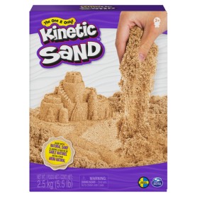 Kinetic Sand , 2,5 kg di vera sabbia marrone per mescolare, modellare e creare, dai 3 anni in su (6060997)