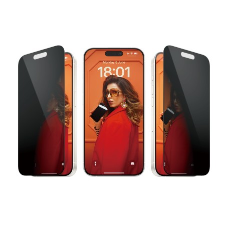 PanzerGlass Privacy Pellicola in Vetro Temperato iPhone 15 Pro | Ultra-Wide Fit con applicatore incluso (P2810)