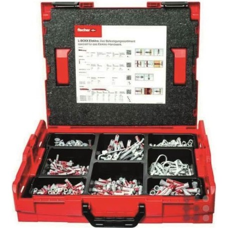 L-BOXX 102 Elektro (hellgrau/rot, 670-teilig) (553119)