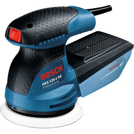 Bosch GEX 125-1 AE Professional Levigatrice orbitale 12000 Giri/min 24000 OPM Nero, Blu, Rosso (0601387504)