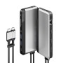 ALOGIC U2CSH-SGR replicatore di porte e docking station per laptop Cablato USB 3.2 Gen 1 (3.1 Gen 1) Type-C Nero, Argento