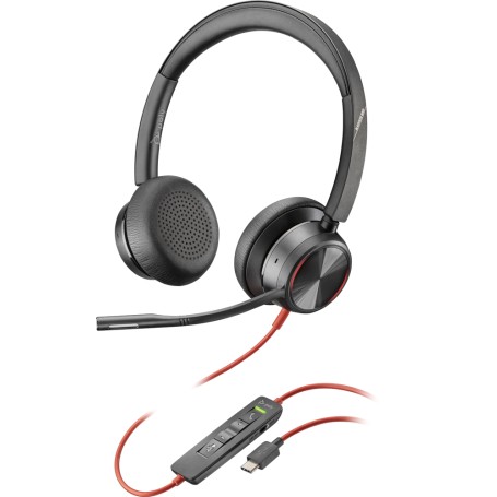POLY Blackwire 8225 Auricolare Cablato A Padiglione Ufficio USB tipo-C Nero (214407-01)