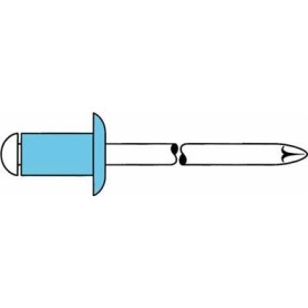 GESIPA Blindniet VA A2 5x16mm dxl f.9,5-11mm GESIPA Flachrundkopf (6330967 LEGIERUNGSZUSCHL)