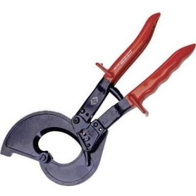 C.K Hochleistungs-Kabelschneider, Länge: 320 mm mit Knarrenmechansimus, Schneidbacken aus hochwertigem - 1 Stück (T3678)