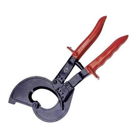 C.K Hochleistungs-Kabelschneider, Länge: 320 mm mit Knarrenmechansimus, Schneidbacken aus hochwertigem - 1 Stück (T3678)