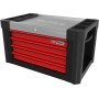 KS TOOLS Werkzeuge-Maschinen GmbH PERFORMANCEplus SCHWARZ/ROT Werkstattwagenaufsatz mit 4 Schubladen (873.0004)