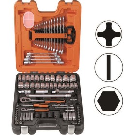 Bahco Steckschlüsselsatz - 94-teilig 0,6 cm (0,25" ) und 1,3 cm (0.5" ) (BAHS877)