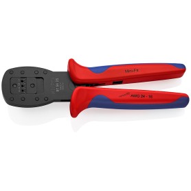 Knipex 97 54 26 pinza crimpatrice Nero, Blu, Rosso