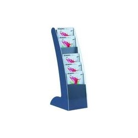PAPERFLOW Prospektständer Courbo Slim, 6 Fächer Farbe: schwarz / weiß, aus Polystyrol, für Dokumente im - 1 Stück (289N.01)