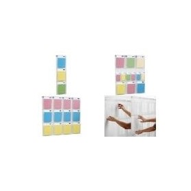 helit Wanddisplay PLACATIV, 12 Fächer 1/3 DIN A4 hoch glasklar, Fachtiefe: 35 mm, SAN Material, einfache Wand- (H6812202)