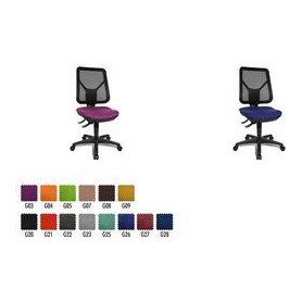 TopsTar Bürodrehstuhl Sitzhöhe 430-510mm schwarz mit Lendenwirbelstütze ohne Armlehnen (AN800G200)