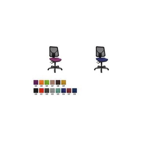 TopsTar Bürodrehstuhl Sitzhöhe 430-510mm schwarz mit Lendenwirbelstütze ohne Armlehnen (AN800G200)