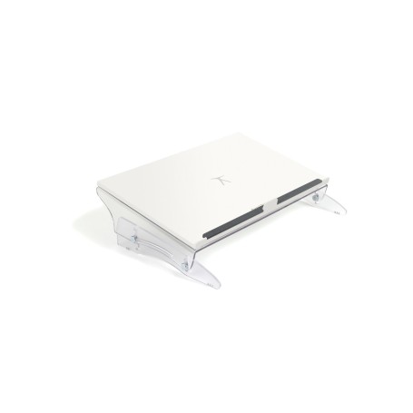 BakkerElkhuizen FlexDesk 630N porta documenti Acrilico, Plastica, Gomma, Acciaio Trasparente, Bianco (BNEFDESK630N)