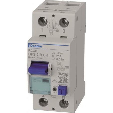 Doepke Fehlerstromschutzschalter DFS2 025-2/0,03-B SK (09124598)