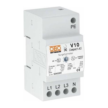 Überspannungsableiter V10 Compact-AS 255V mit Akustiksignal (5093391)