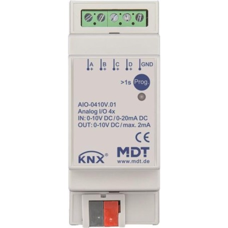 MDT AIO-0410V.01 Schaltaktor 4-fach, 2TE, REG, 0-10V (AIO-0410V.01)