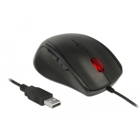 DeLOCK 12548 mouse Ufficio Mancino USB tipo A Ottico 2400 DPI (50006943)