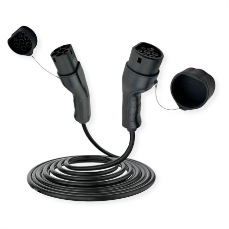 ROLINE 19080007 cavo di ricarica per veicoli elettrici Nero Type 2 1 7,5 m (19.08.0007)