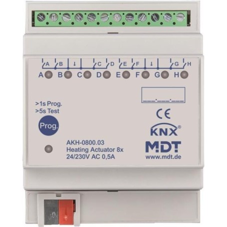 MDT AKH-0800.03 Heizungsaktor 8fach 4TE REG 24-230VAC (AKH-0800.03)