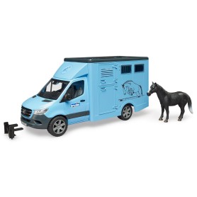 MB Sprinter Tiertransporter mit Pferd (blau) (02674)