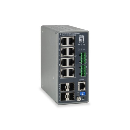 LevelOne IGP-1271 Gestito L3 Gigabit Ethernet (10/100/1000) Supporto Power over Ethernet (PoE) Grigio (55052207) (IGP-1271)