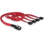 DeLOCK Cable mini SAS 36pin to 4x SATA cavo SCSI Rosso 0,5 m (83057)