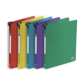 Oxford 400018338 raccoglitore ad anelli A4 Blu, Verde, Colore menta, Viola, Rosso, Giallo, Turchese