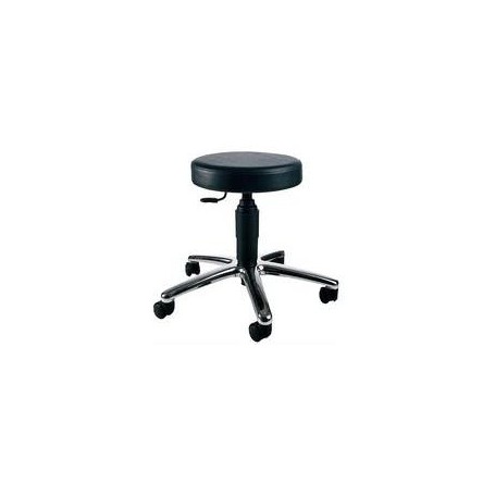 Topstar Drehhocker "TEC 70 - chrom", Stoffbezug: schwarz extra dick gepolsterter Sitz in Kunstleder, formschönes - (72279 D10)